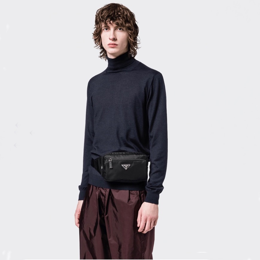 プラダメンズブラックヒップバッグ-r111