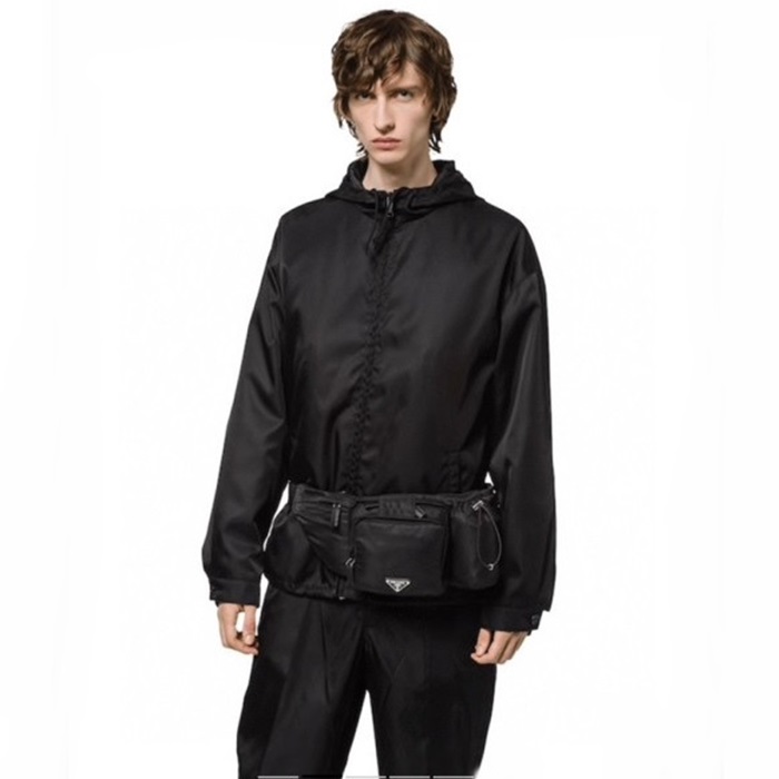 プラダメンズブラックヒップバッグ-r113