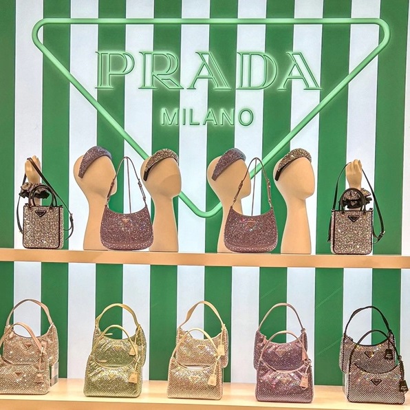 プラダレディースピンクトートバッグr137