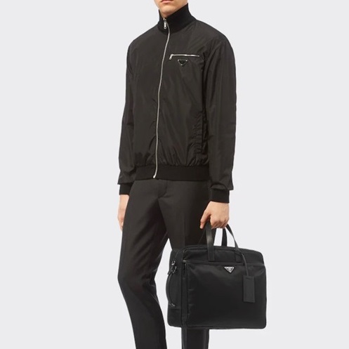 プラダメンズブラックブリーフケースr145