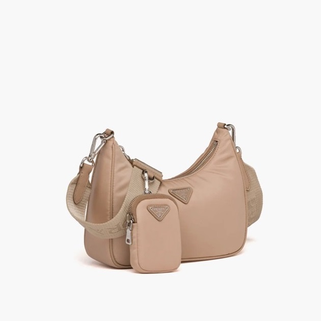 プラダレディースベージュハボバッグr166