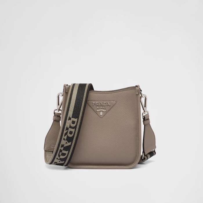 プラダレディースグレーショルダーバッグr215
