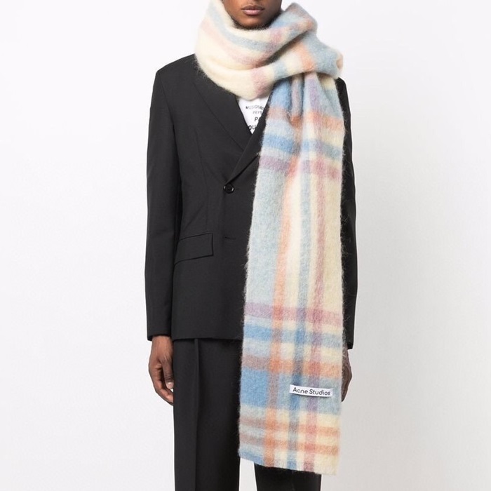 アクネストゥディオズユニセックスブルーマフラーc178