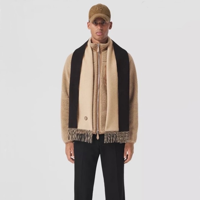 バーバリーメンズベージュマフラーu38