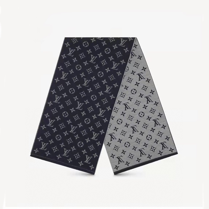 ルイヴィトンユニセックスブラックマフラーv239
