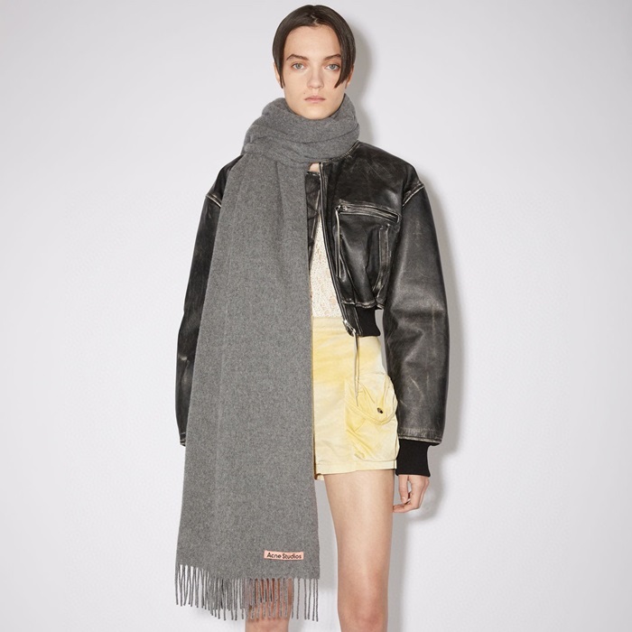 アクネストゥディオズユニセックスグレーマフラーc180