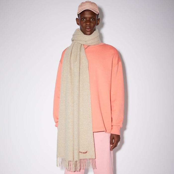 アクネストゥディオズユニセックスベージュマフラーc181