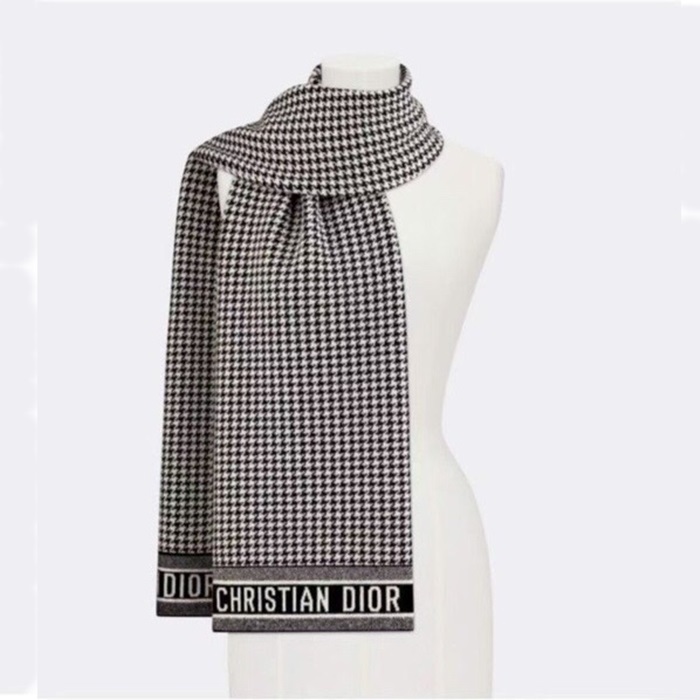 ディオールメンズブラックマフラーi162
