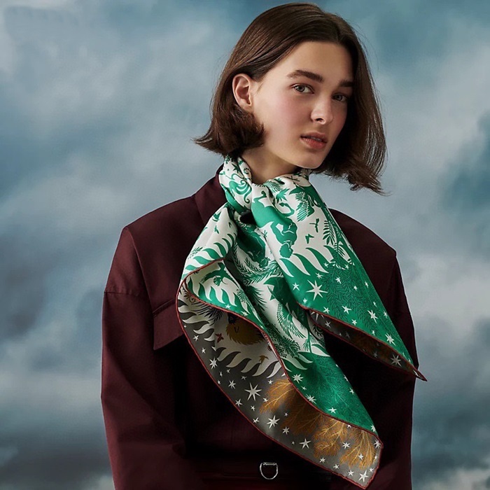 エルメスレディースグリーンニットe40