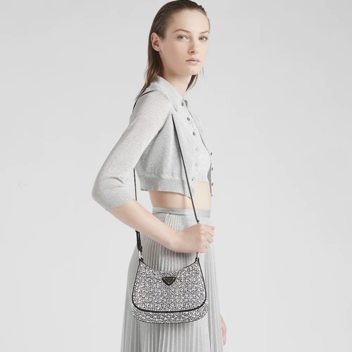 プラダレディースブラッククレオバッグr226