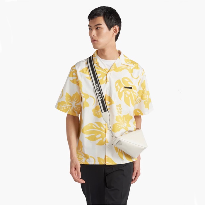 プラダメンズホワイトクロスバッグr241