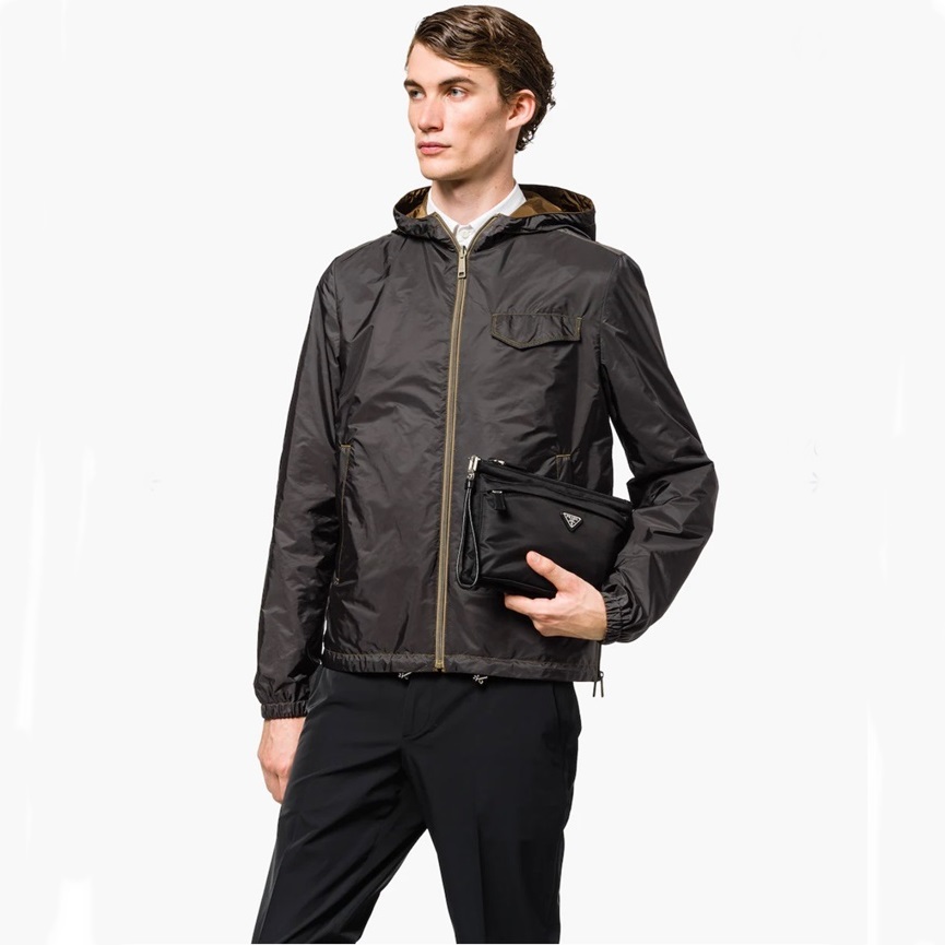 プラダメンズブラッククラッチバッグr262