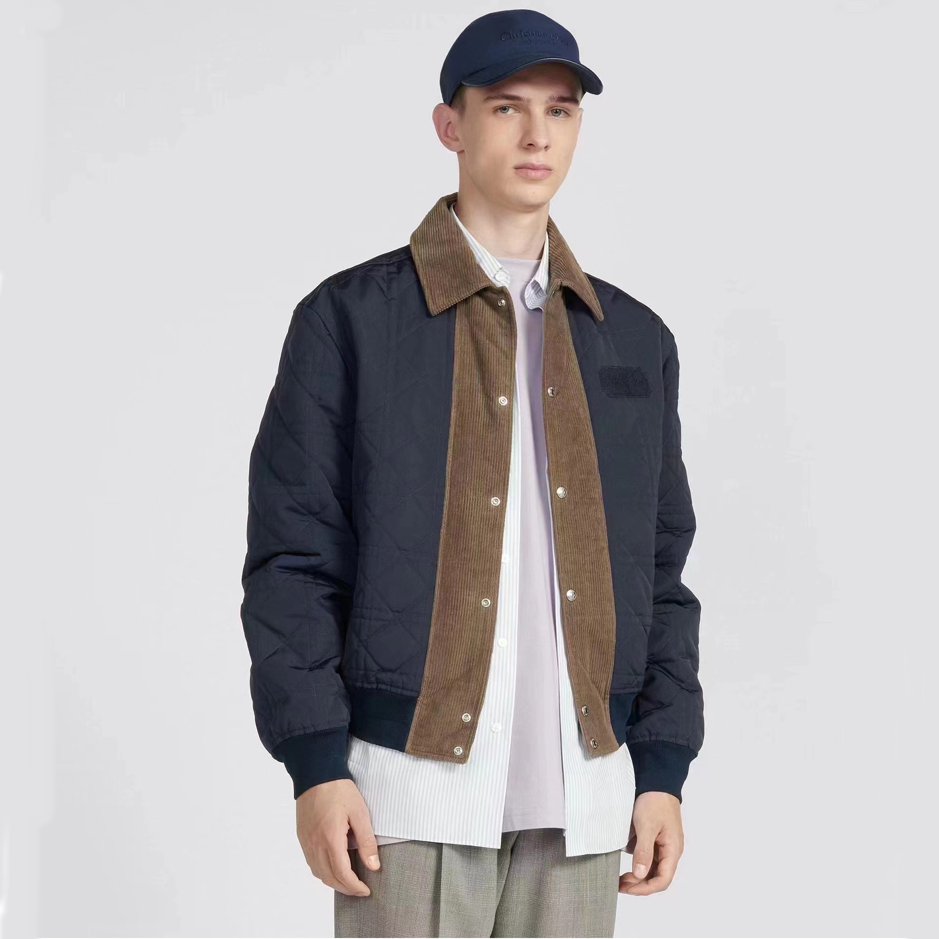 ディオールメンズネイビーダウンジャケットc171