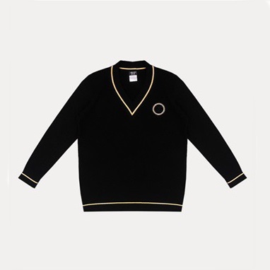 シャネルユニセックスブラックネックニットh45