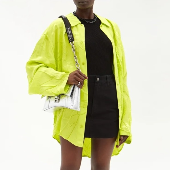 バレンシアガレディースシルバーショルダーバッグa85