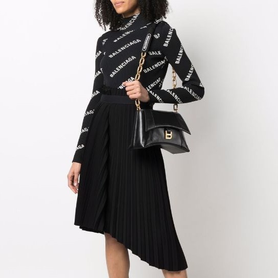 バレンシアガレディースブラックショルダーバッグa89