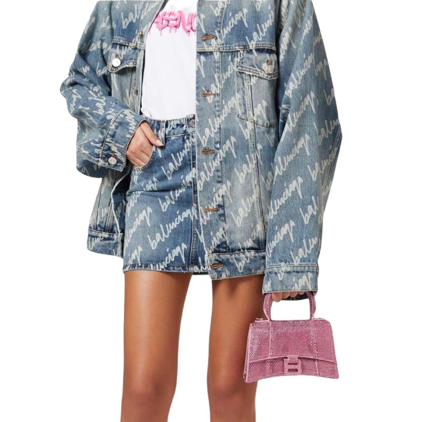 バレンシアガレディースピンクハンドバッグa119