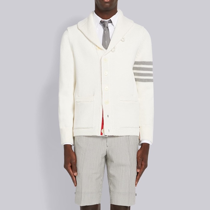 トムブラウンメンズホワイトニットh29