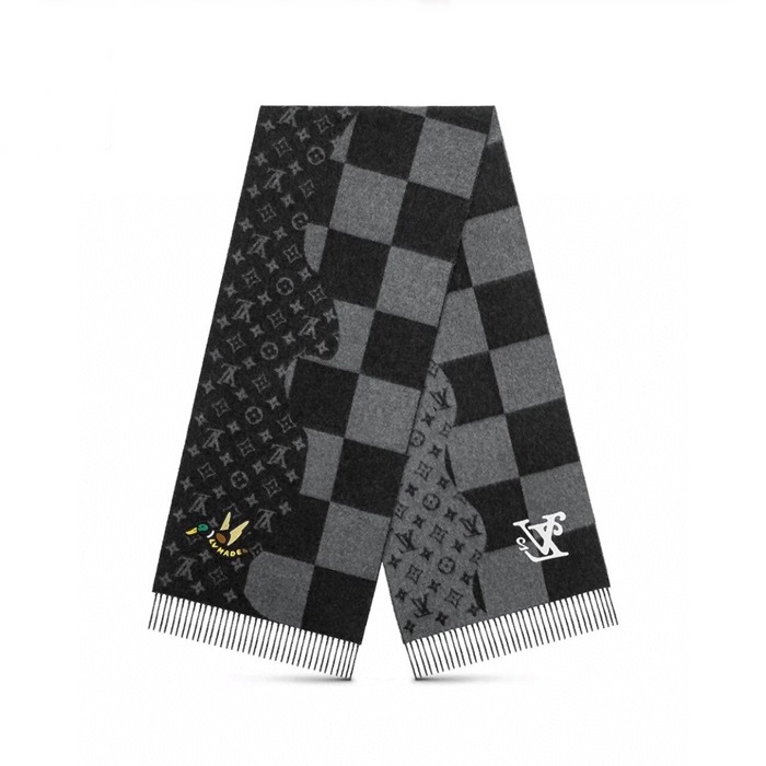 ルイヴィトンユニセックスブラックマフラーv268