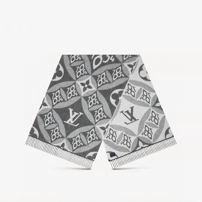 ルイヴィトンユニセックスブラックマフラーv272