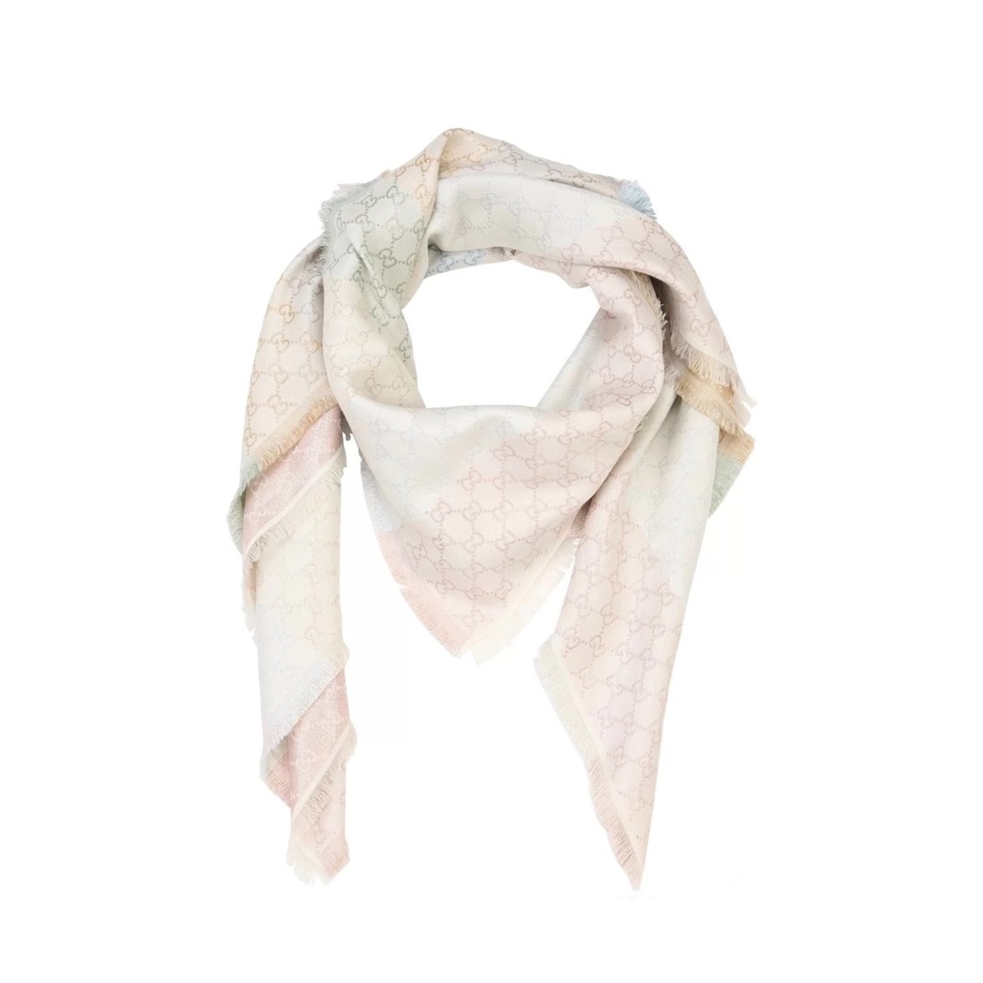 グッチレディースアイボリーマフラーu126