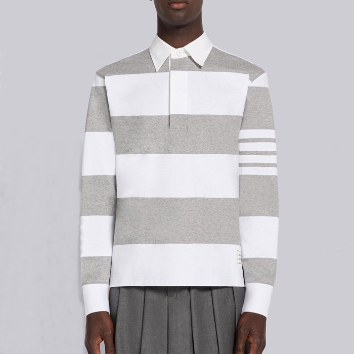 トムブラウンユニセックスグレーポロスウェットシャツh30