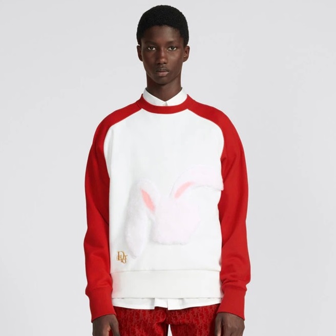 ディオールメンズクラシックホワイト長袖Tシャツi188