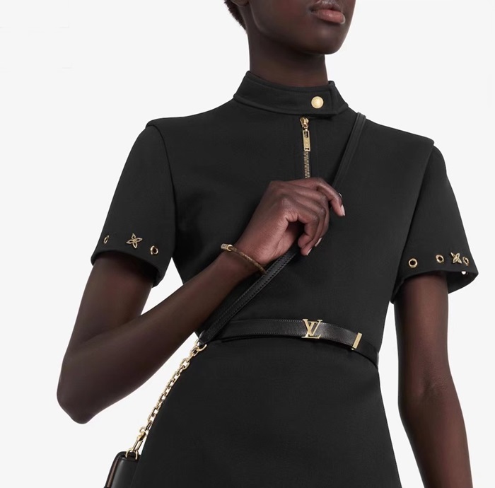 ルイヴィトンレディースブラックベルトv280