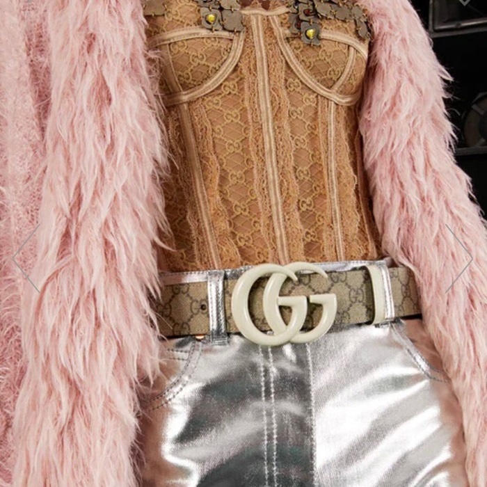 グッチユニセックスモダンホワイトベルトu146