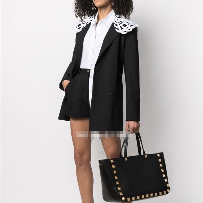 ヴァレンティノレディースブラックショッパーバッグl341