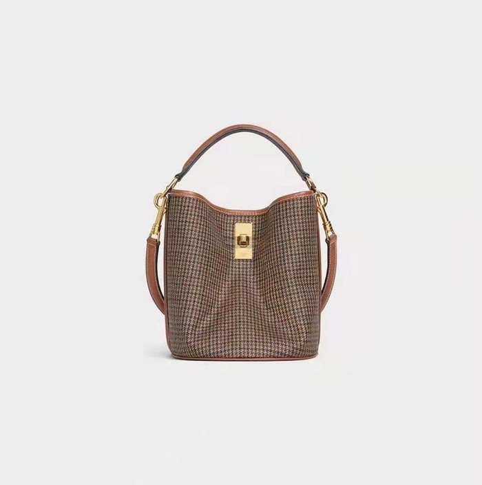 セリーヌレディースキャメルバケットバッグe58