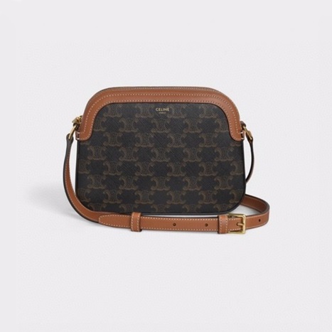 セリーヌレディースブラウンクロスバッグe61