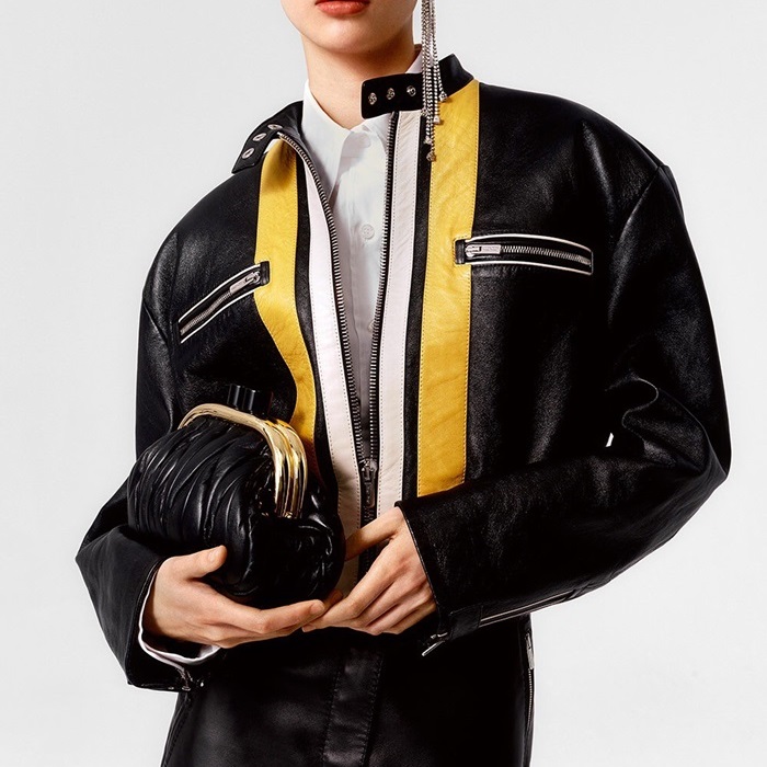 ミュウミュウレディースブラックマトラッセバッグu285