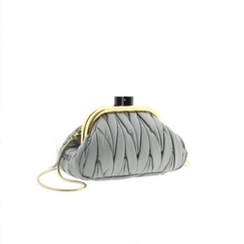 ミュウミュウレディースグレーマトラッセバッグu288