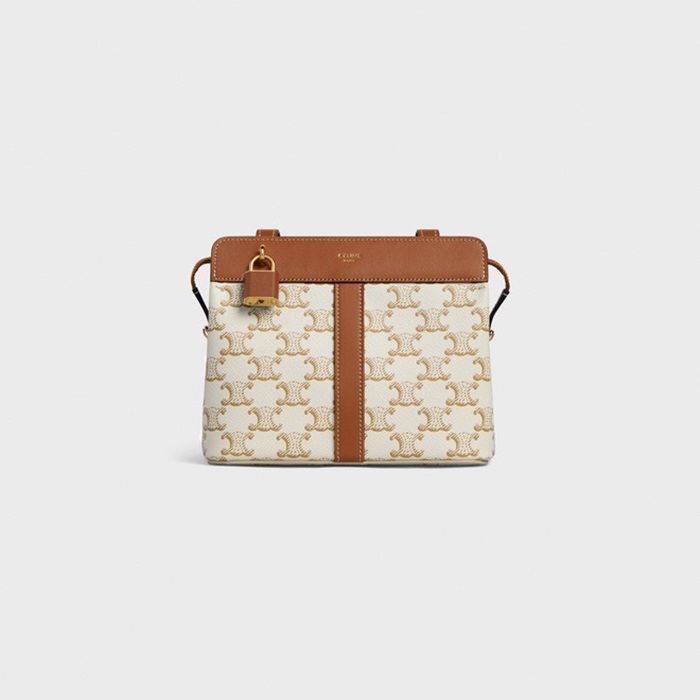 セリーヌレディースキャメルカバスバッグe74