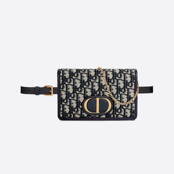 ディオールレディースオブリークネイビーヒップバッグi233