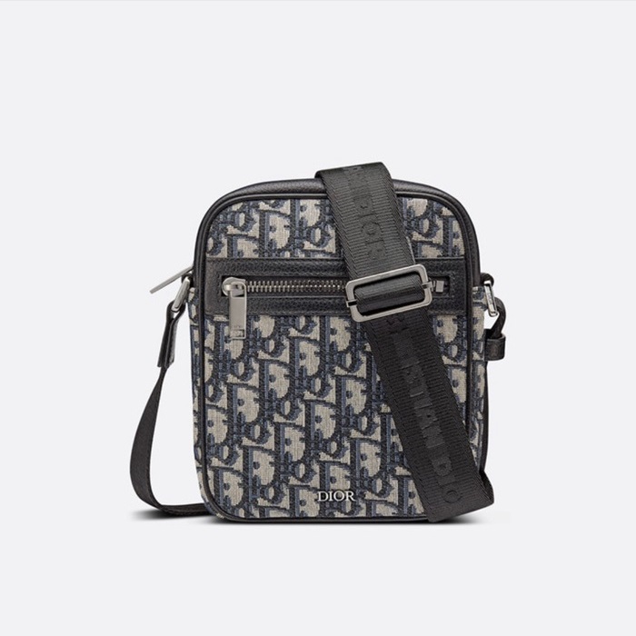 ディオールメンズネイビーオブリークカメラバッグi243