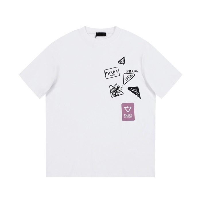 プラダメンズクルーネックホワイト半袖Tシャツr274