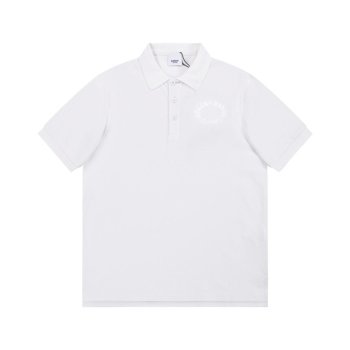 バーバリーメンズホワイトポロ半袖Tシャツu59