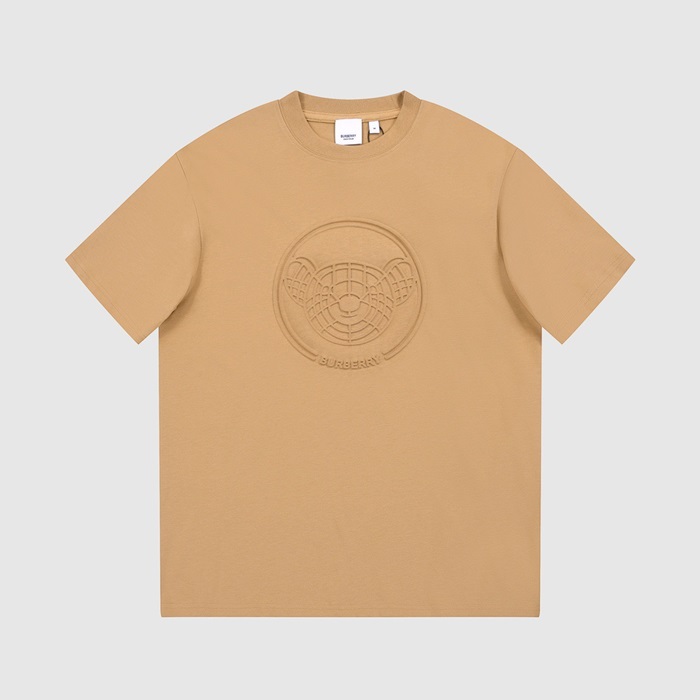 バーバリーメンズキャメルクルーネック半袖Tシャツu63