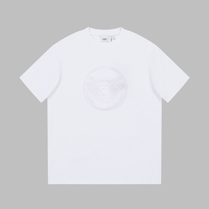 バーバリーメンズホワイトクルーネック半袖Tシャツu65