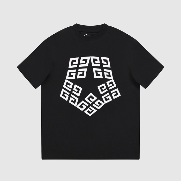 ジバンシィメンズクルーネックブラック半袖Tシャツv950