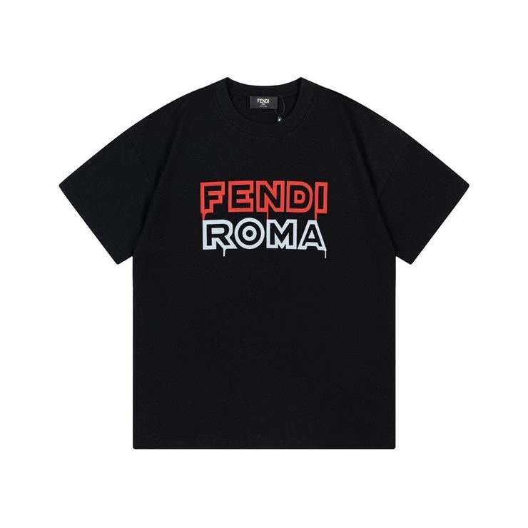 ェンディメンズブラッククルーネック半袖Tシャツe36