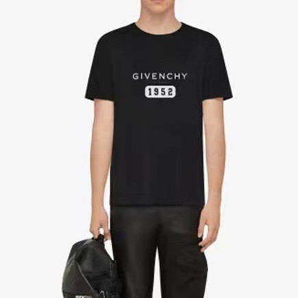 ジバンシィメンズクルーネックホワイト半袖Tシャツi163