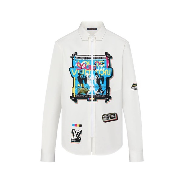 ルイヴィトンメンズホワイトシャツv424