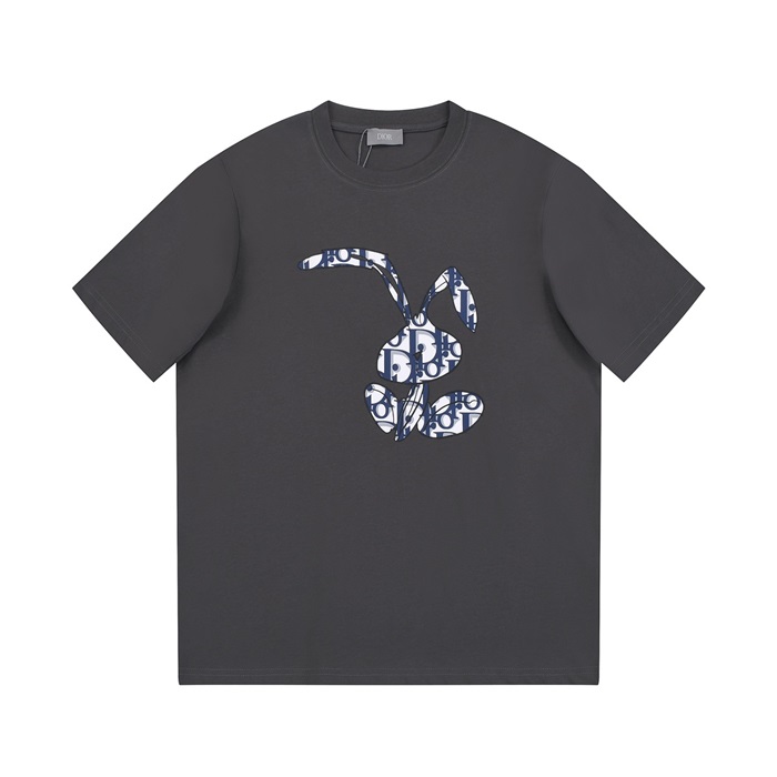 ディオールメンズグレークルーネック半袖Tシャツi262