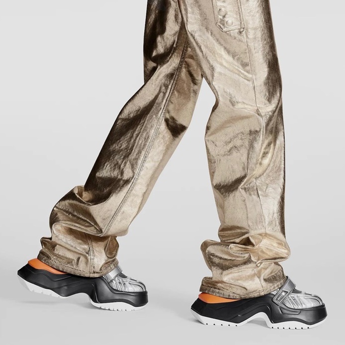 ルイヴィトンユニセックスシルバースニーカーv449