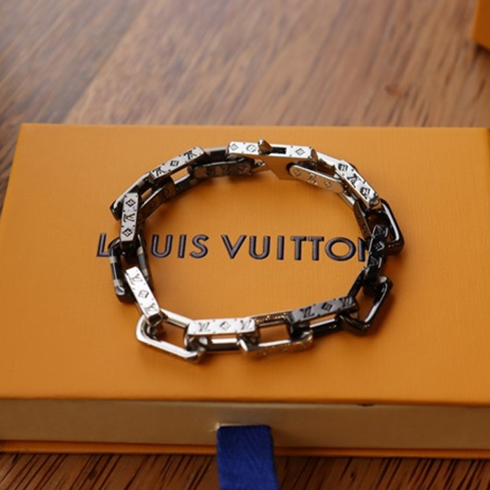 ルイヴィトンブラックホワイトブレスレットv184