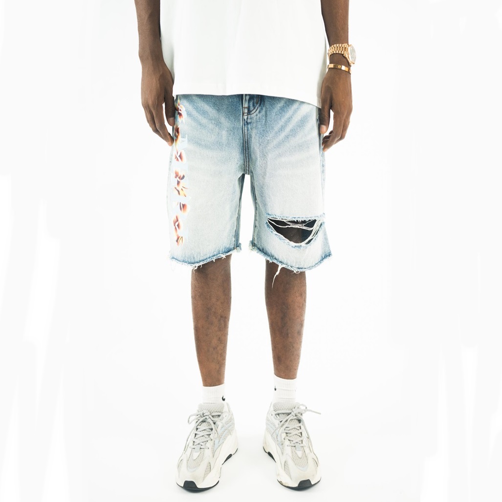 アミリメンズブルーショートパンツr110