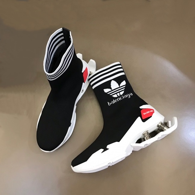 バレンシアガメンズブラックハイトップスニーカーa165